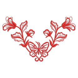 Redwork Heirloom Pansy 12(Md) machine embroidery designs