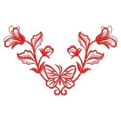 Redwork Heirloom Pansy 12(Lg)
