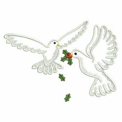 Vintage Christmas Doves 2 08(Sm) machine embroidery designs