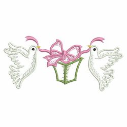 Vintage Christmas Doves 2 10(Md) machine embroidery designs