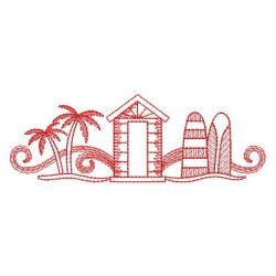 Redwork Summer Borders 05(Sm) machine embroidery designs