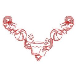 Redwork Summer Corners 02(Lg) machine embroidery designs