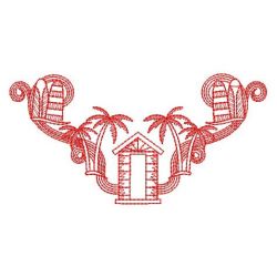 Redwork Summer Corners 06(Lg) machine embroidery designs