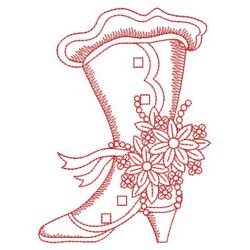 Redwork Victorian Boots 01(Lg) machine embroidery designs