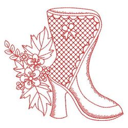 Redwork Victorian Boots 05(Lg) machine embroidery designs