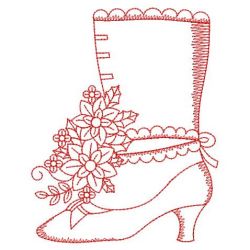 Redwork Victorian Boots 07(Md) machine embroidery designs