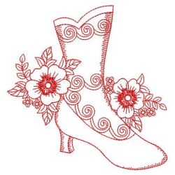 Redwork Victorian Boots 08(Sm) machine embroidery designs