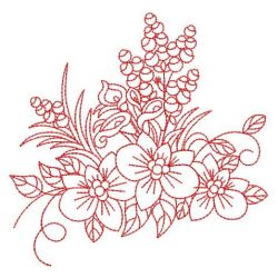 Redwork Bloom 1 02(Md) machine embroidery designs