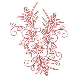 Redwork Bloom 1 03(Md) machine embroidery designs