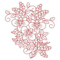 Redwork Bloom 1 04(Lg) machine embroidery designs