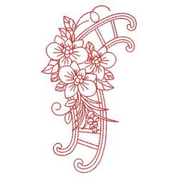 Redwork Bloom 1 05(Sm) machine embroidery designs