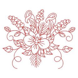 Redwork Bloom 1 09(Md) machine embroidery designs