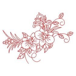 Redwork Bloom 1 10(Md) machine embroidery designs