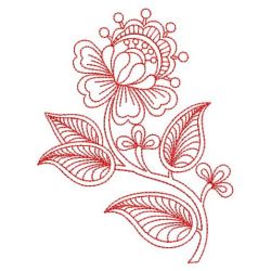 Redwork Bloom 2 03(Md) machine embroidery designs