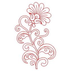 Redwork Bloom 2 06(Sm) machine embroidery designs