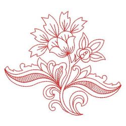 Redwork Bloom 2 09(Md) machine embroidery designs