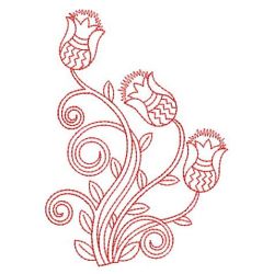 Redwork Bloom 2 10(Lg) machine embroidery designs