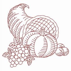 Redwork Thanksgiving Greetings(Md) machine embroidery designs