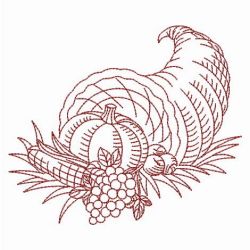 Redwork Thanksgiving Greetings 04(Lg) machine embroidery designs