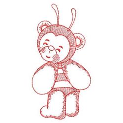 Redwork Bumblebee Bears 06(Md) machine embroidery designs