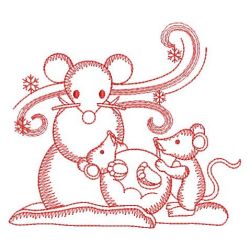 Redwork Build Snowman 06(Lg) machine embroidery designs