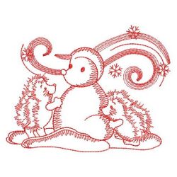 Redwork Build Snowman 08(Sm) machine embroidery designs