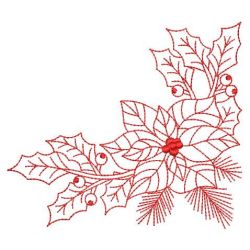 Redwork Poinsettia(Lg) machine embroidery designs