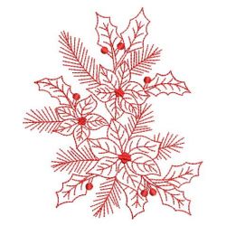 Redwork Poinsettia 05(Lg) machine embroidery designs