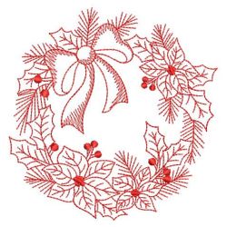 Redwork Poinsettia 06(Md) machine embroidery designs