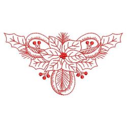 Redwork Poinsettia 07(Md) machine embroidery designs