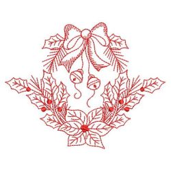 Redwork Poinsettia 09(Lg) machine embroidery designs