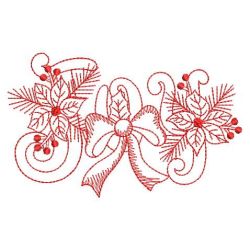 Redwork Poinsettia 10(Sm) machine embroidery designs