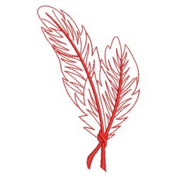 Redwork Indian Feather 2 02(Lg) machine embroidery designs