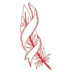 Redwork Indian Feather 2 04(Lg) machine embroidery designs