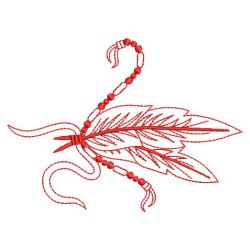 Redwork Indian Feather 2 06(Md) machine embroidery designs