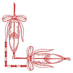 Redwork Indian Feather 2 10(Lg) machine embroidery designs