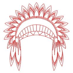 Redwork Indian Feather 2 13(Md) machine embroidery designs