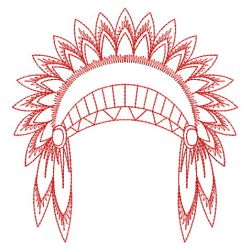 Redwork Indian Feather 2 13(Lg)