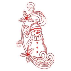 Redwork Curly Christmas 04(Sm) machine embroidery designs