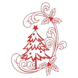 Redwork Curly Christmas 09(Sm) machine embroidery designs