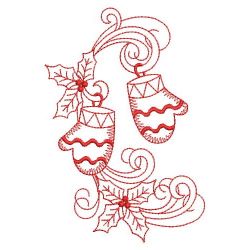 Redwork Curly Christmas 10(Lg) machine embroidery designs