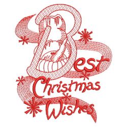 Redwork Season Greetings 04(Lg) machine embroidery designs