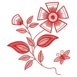 Redwork Fancy Flower(Lg) machine embroidery designs