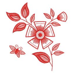 Redwork Fancy Flower 02(Sm) machine embroidery designs