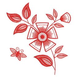 Redwork Fancy Flower 02(Sm)