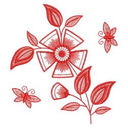 Redwork Fancy Flower 03(Sm)