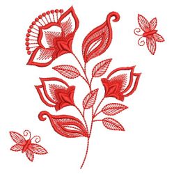 Redwork Fancy Flower 06(Sm)