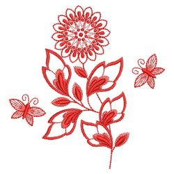 Redwork Fancy Flower 07(Sm)