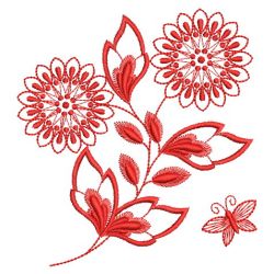 Redwork Fancy Flower 08(Lg)