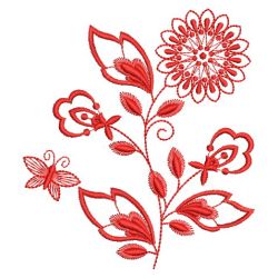 Redwork Fancy Flower 09(Sm)